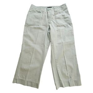 Sonoma Life Style Capri Pants Womens 6 Mint Green Pockets 28x20.5 Mid Rise